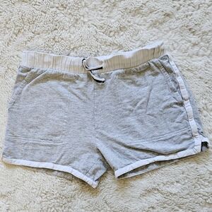 Crewcuts Girls Cotton Shorts in Gray with White Trim & Drawstrings Size 10